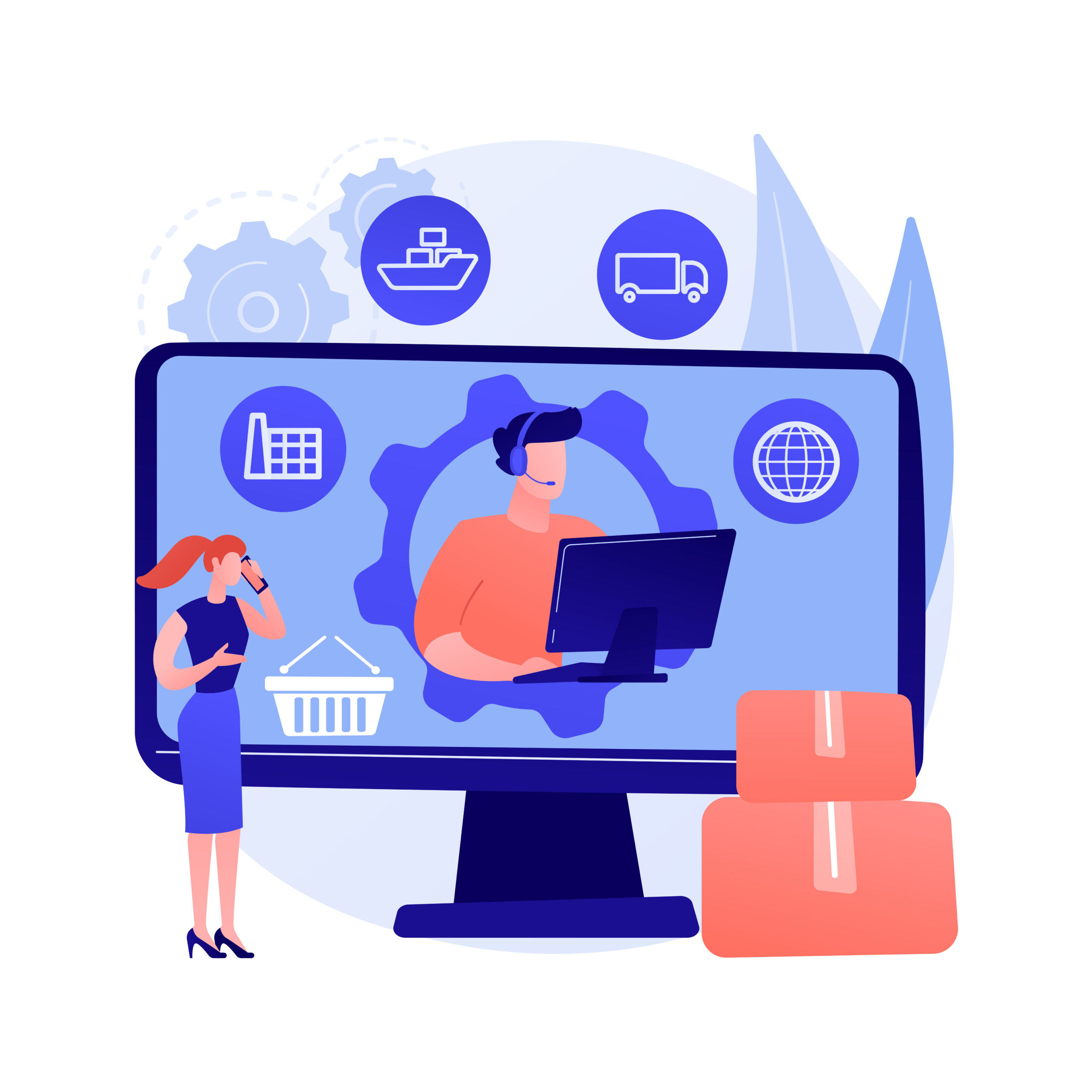 Handling and order processing abstract concept vector illustration. errores en la gestión de importaciones en Chile”