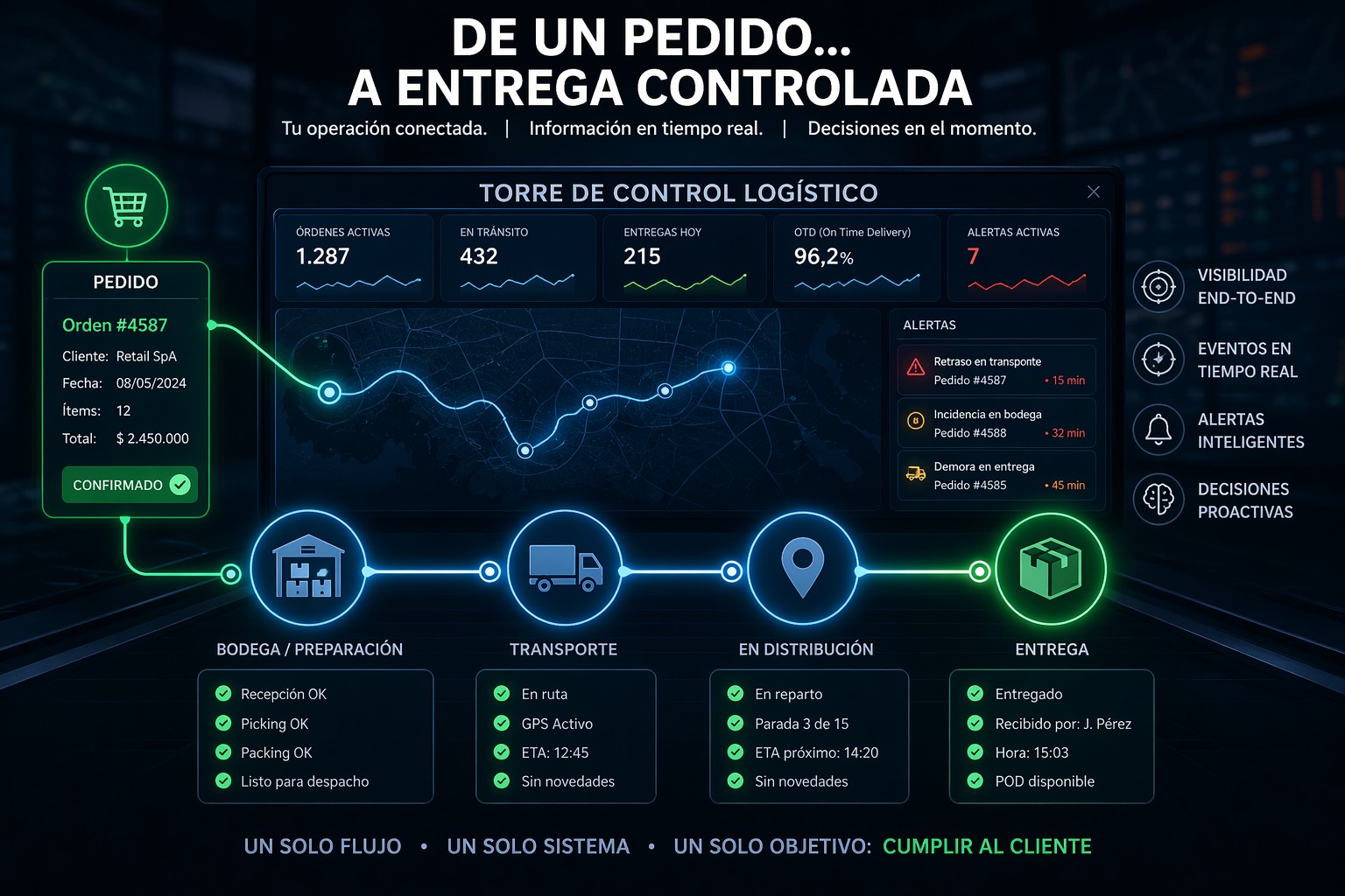 Descubre por qué integrar Order Management con una torre de control logística es clave para lograr visibilidad end-to-end, reducir errores y tomar decisiones en tiempo real.