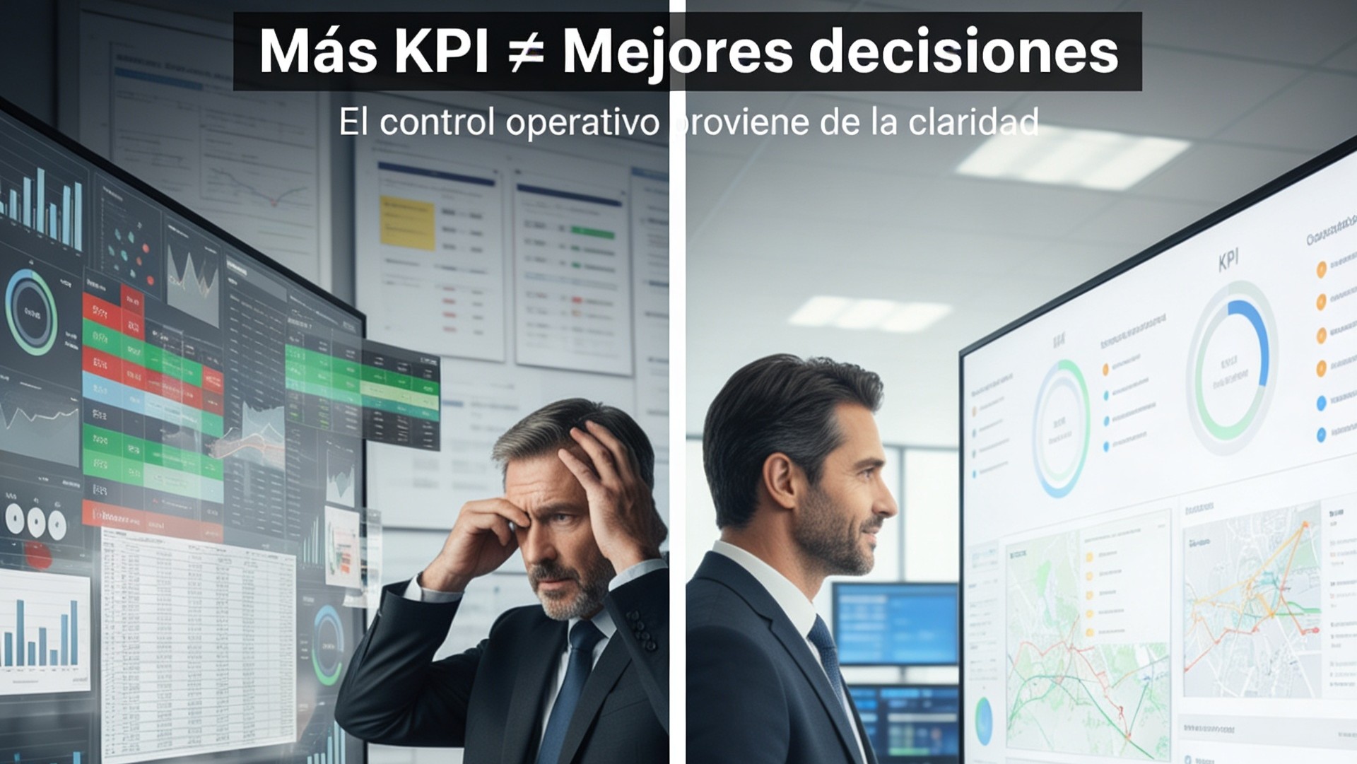 Dashboard útil vs dashboard saturado